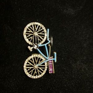 COLORFUL RHINESTONE BICYCLE. APPROX 2 INCH BROOCH. NEW.